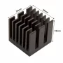 Aluminum heat sink 20x20x19mm with hot melt adhesive tape
