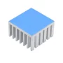 Aluminum heat sink 25x25x15mm with hot melt adhesive tape