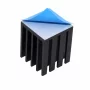 Radiateur aluminium 19x19x24mm noir avec adhésif thermofusible