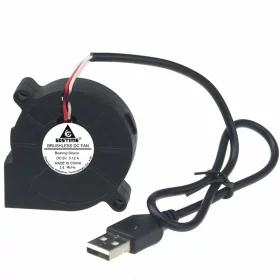 Dmychadlový ventilátor 50x50x15mm na 5V DC s USB