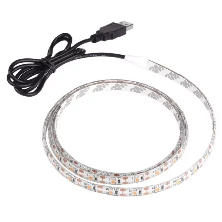 LED-Streifen 3528, 5V mit USB, warmweiß, 2 Meter, AMPUL.eu