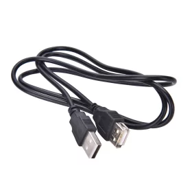 Predlžovací kábel USB 2.0, čierný, 1 meter, AMPUL.eu