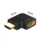 HDMI adapter 90° desno za praktično HDMI povezivanje