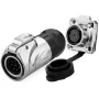Conector industrial LP-16 macho a hembra, IP67, contactos dorados