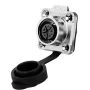 Conector industrial LP-16 macho a hembra, IP67, contactos dorados