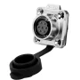 Conector industrial LP-16 macho a hembra, IP67, contactos dorados