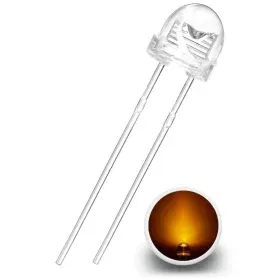 Diode LED 5mm, 120°, jaune, AMPUL.eu