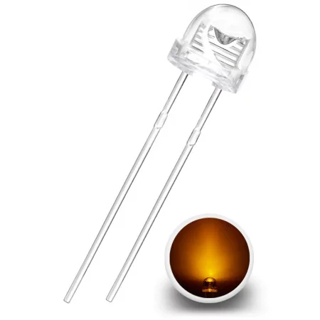 Dioda LED 5mm żółta, kąt 120°, 300-400mcd