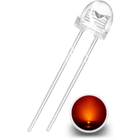 LED-diod 5mm, 120°, orange, AMPUL.eu