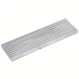 Aluminium-Kühlkörper 100x28x6mm – Silber eloxiert