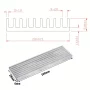 Aluminium kylfläns 100x28x6mm – Universell radiator