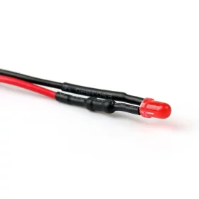 24V LED-diodi 3mm, punainen hajavalo, AMPUL.eu