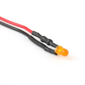 24V LED dióda 3mm, narancssárga diffúz, AMPUL.eu