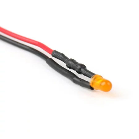 24V LED dioda 3 mm, oranžna razpršena, AMPUL.eu