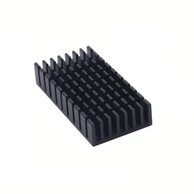 Aluminum heat sink 50x25x10mm with hot melt adhesive tape