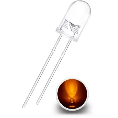 LED-Diode 5mm, gelb, 12V, AMPUL.eu