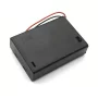 Battery box for 3 AA batteries, 4.5V, covered with switch