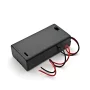 Battery box for 2 AA batteries, 3V, covered with switch
