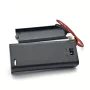 Battery box for 2 AAA batteries, 3V, covered with switch