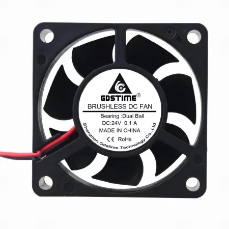 Ventilator 60x60x20mm, 24V DC, XH2.54 – 2Pin