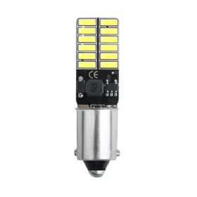 LED 24x 4014 SMD socket BA9S, T4W, CANBUS - White, AMPUL.eu