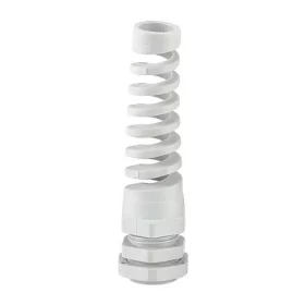 Kabelgenomföring med trådskydd, plast, vit, PG-gänga, AMPUL.eu