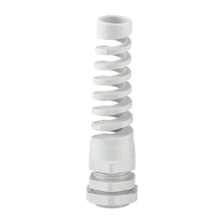 Kabelgenomföring med trådskydd, plast, vit, PG-gänga, AMPUL.eu