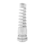 Cable gland with wire protection, plastic, white, PG thread