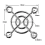 Schutzgitter aus Edelstahl für 30x30mm Ventilatoren