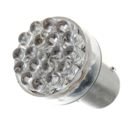 Bombilla LED BA15S 24x 12V blanca, larga duración y alta intensidad