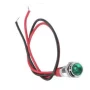 Metal LED-indikator 230V, til huldiameter 6mm, grøn, AMPUL.eu