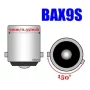BAX9S, 10x 3030 SMD, CANBUS, 600lm - Valkoinen, AMPUL.eu