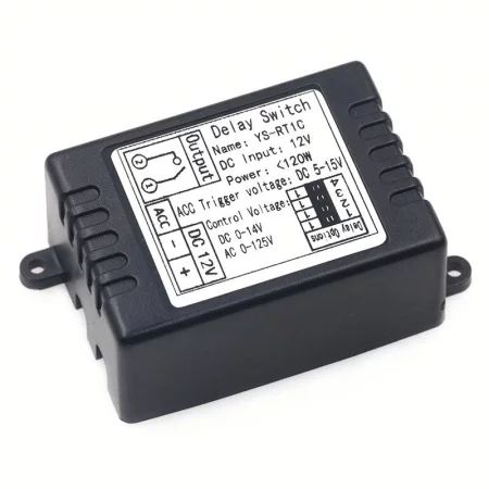 Relé modul RT1C, 12V, késleltetéssel, NC, ACC, AMPUL.eu