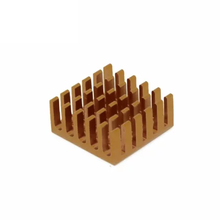 Disipador de calor de aluminio 22x22x10mm anodizado oro