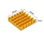 Dissipatore di calore 22x22x5 mm oro in alluminio con adesivo