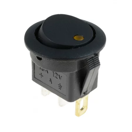 Okrugla preklopna sklopka 250V s LED točkom, više boja