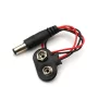 Soclu pentru baterie 9V cu conector 5,5x2,1mm și cablu 15cm