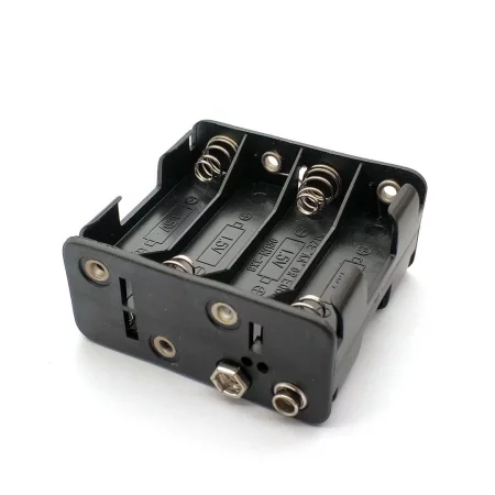 Obdélníkový bateriový box pro 8 AA baterií, 12V s 9V paticí