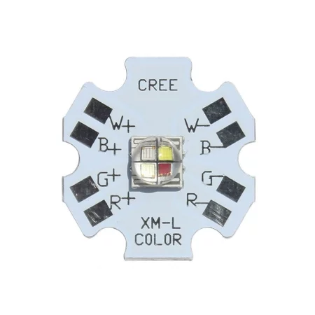 Cree 12W XML RGBW LED on 20mm PCB board, AMPUL.eu