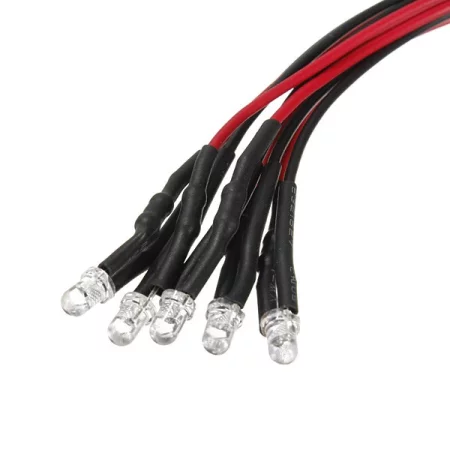 12V Villogó Kék LED Dióda 3mm