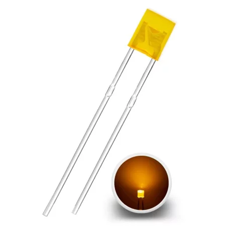 LED rechteckig 2x3x4mm, gelb diffus, super hell