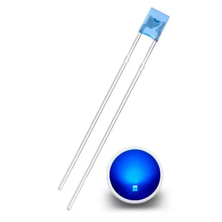 Diodi suorakulmainen 2x3x4mm, sininen diffuusius LED