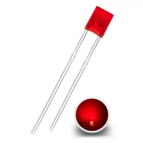 LED rectangular 2x3x4mm, Red diffuse, AMPUL.eu