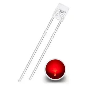 LED rectangular 2x3x4mm, Red clear, AMPUL.eu