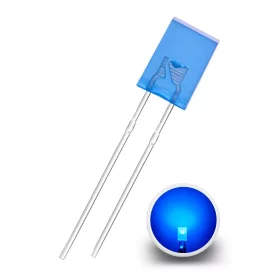 LED téglalap alakú 2x5x7mm, Kék diffúz, AMPUL.eu