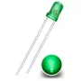 Green Diffuse 3mm LED Diode