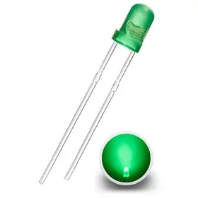 Green Diffuse 3mm LED Diode