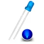 Diode LED 3mm, diffuseur bleu, haute luminosité