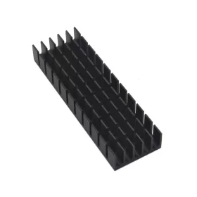 Aluminum heat sink 70x22x10mm with hot melt adhesive tape