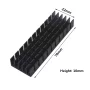 Disipador de calor de aluminio negro 70x22x10mm con adhesivo